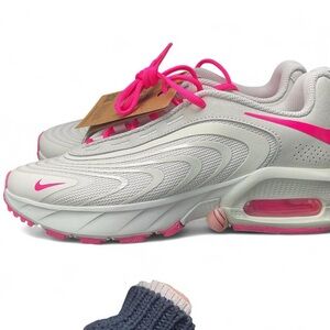 Nike White and Pink Athletic Shoes
